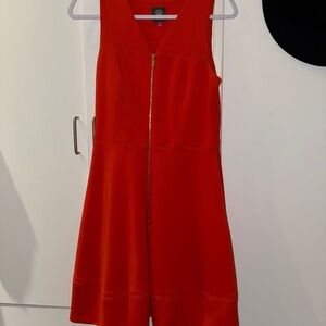 Vince Camuto Orange Zipper Dress - Size 6